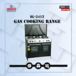 Indus 3 Burner Gas Cooking Range With Baking Oven IG-3412 - Black