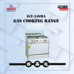 Indus 3 Burner Gas Cooking Range With Baking Oven IG-340MA - Silver