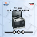 Welcome Cooking Range With 3 Burners And Baking Oven WC-5000 - Black and Silver