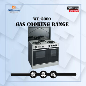 WelcomeCooking Range With 3 Burners And Baking Oven WC-5000 - Black and Silver