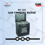 Welcome 3 Burner Gas Cooking Range With Baking Oven WC-555 - Black