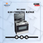Welcome 3 Burner 34 Inches Wide Gas Cooking Range WC-6000 - Black and Silver
