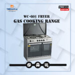 Welcome 3 Burner 6 in 1 Gas Cooking Range With Fryer WC-601 - Black and Grey
