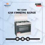 Welcome 5 Burner Gas Cooking Range With Heavy Grills WC-6500 - Black and Silver