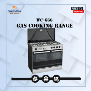 Welcome 3 Burner 34" Gas Cooking Range WC-666 - Black and Grey