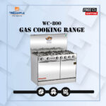 Welcome 5 Burner Gas Cooking Range With Oven Stainless Steel Body WC-800 - Silver